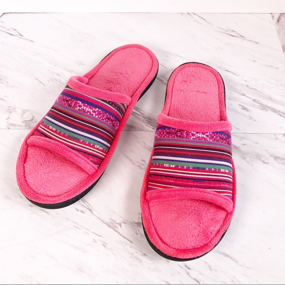 pink slip on slippers